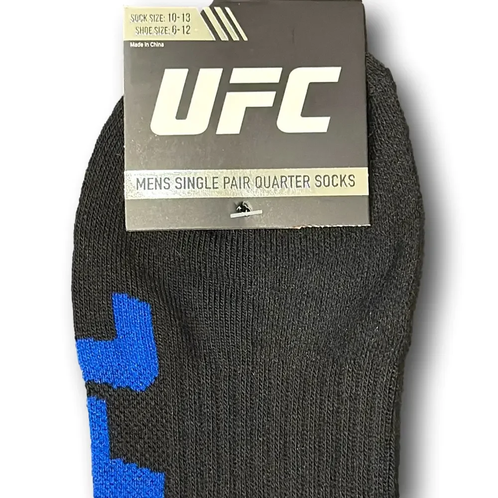 3/$20 UFC Ultimate Fighting Championship Logo Athletic Quarter Socks - NWT